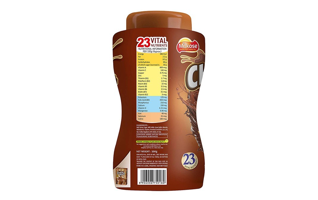 Milkose Choco Malt Choco Bliss    Plastic Jar  500 grams